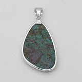 Chrysocolla Gemstone Silver Pendants