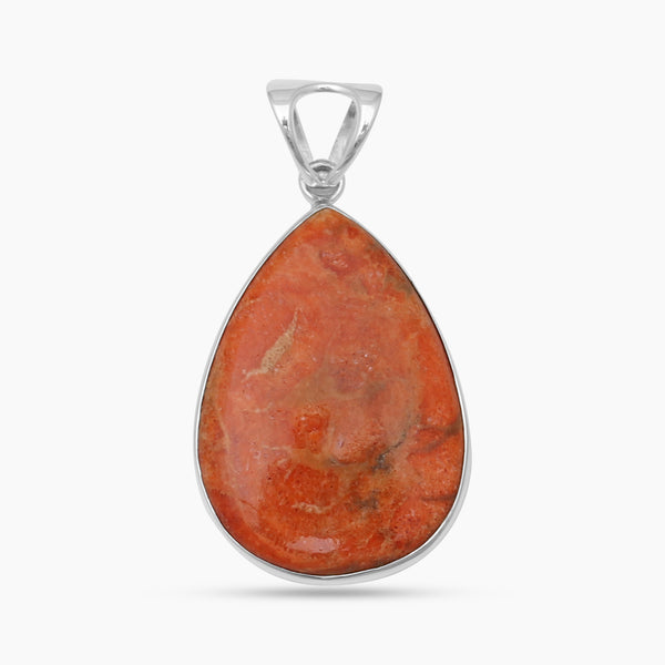 925 Sterling Silver Sponge Coral Pendants