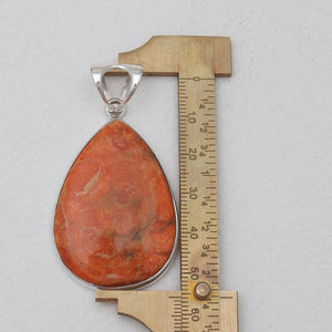 925 Sterling Silver Sponge Coral Pendants