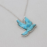 Turquoise Blue Silver Necklace