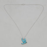 Turquoise Blue Silver Necklace