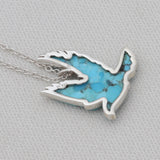 Turquoise Blue Silver Necklace