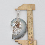 Ammonite Shell Silver Pendants