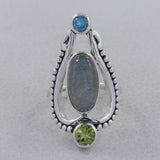 925 Sterling Silver Labradorite Designer Ring