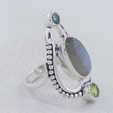 925 Sterling Silver Labradorite Designer Ring