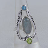 925 Sterling Silver Labradorite Designer Ring