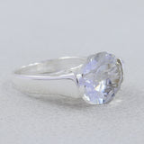 Gorgeous Crystal Quartz Sterling Silver Ring