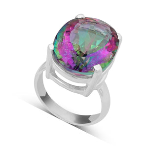 925 Sterling Silver Mystic Quartz Ring