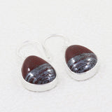 Natural Hematite Silver Earrings