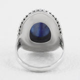 Natural Blue Kyanite Solid 925 Sterling Silver Ring