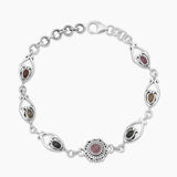 Multicolour Tourmaline Silver Bracelets