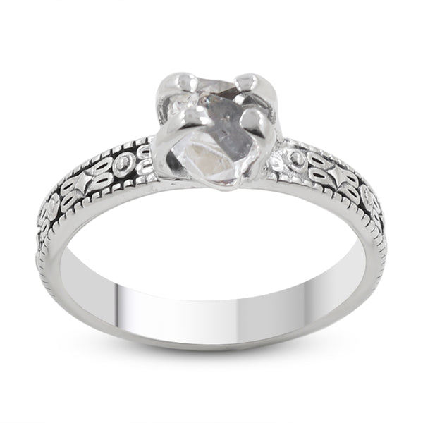 925 Sterling Silver Herkimer Quartz Ring