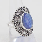 Natural Blue Kyanite Solid 925 Sterling Silver Ring