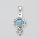 925 Silver Blue Larimar Pendants