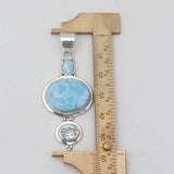 925 Silver Blue Larimar Pendants