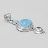 925 Silver Blue Larimar Pendants
