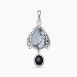 Dendritic Opal Silver Pendants