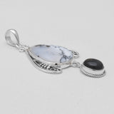 Dendritic Opal Silver Pendants