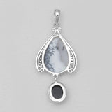 Dendritic Opal Silver Pendants