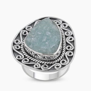 Aquamarine Silver Rings