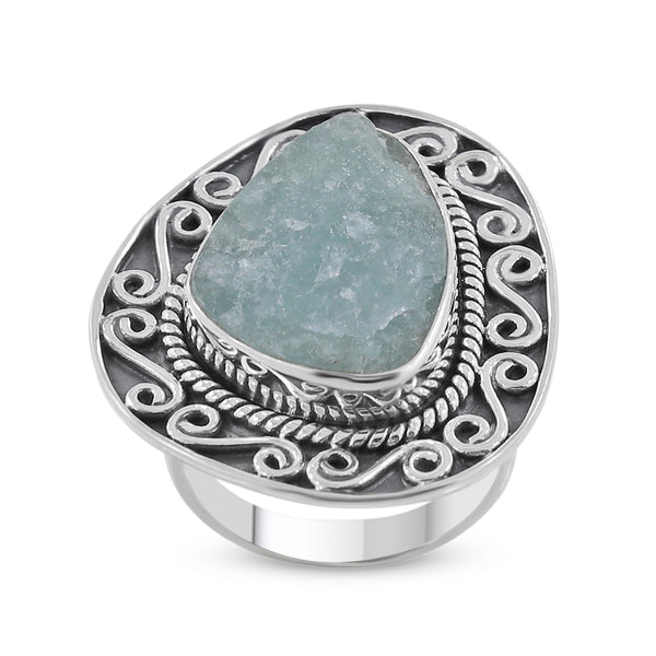 Aquamarine Silver Ring
