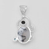 925 Silver Dendritic Opal Pendants