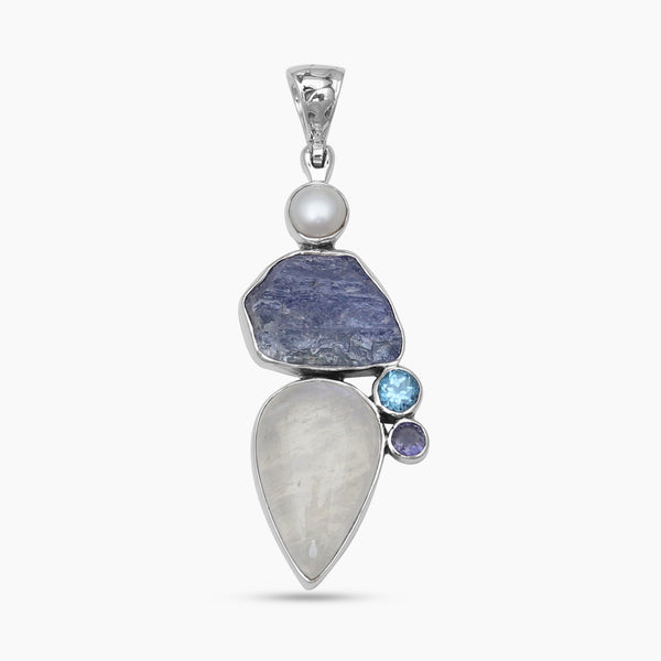 925 Silver Rainbow Moonstone Pendants