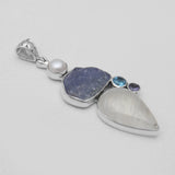 925 Silver Rainbow Moonstone Pendants