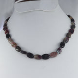 Natural Oval Cabochon Multi-Color Tourmaline Beads Necklace