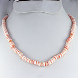 Natural Scolecite Tyre Shape Beads Necklace