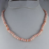 Natural Scolecite Tyre Shape Beads Necklace