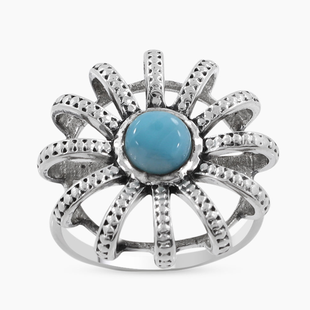 925 Sterling Silver Larimar Rings