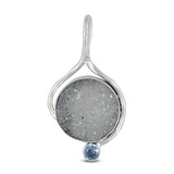 925 Sterling Silver Titanium Druzy Pendant