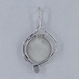 925 Sterling Silver Titanium Druzy Pendant