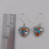 Spiny Oyster Turquoise Gemstone 925 Solid Silver Pendant Set