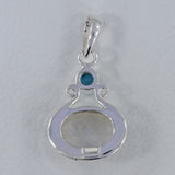 Rainbow Moonstone, Silver Pendant