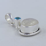 Rainbow Moonstone, Silver Pendant