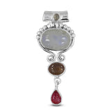 925 Silver Rainbow Moonstone Pendant