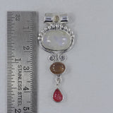 925 Silver Rainbow Moonstone Pendant