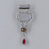 925 Silver Rainbow Moonstone Pendant