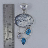 Dendritic Opal Silver Pendant