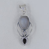 Larimar, Blue Topaz 925 Sterling Silver Pendant