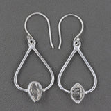 Natural Herkimer Diamond Gemstone Earrings