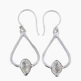 925 Silver Herkimer Quartz Earrings