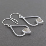 Natural Herkimer Diamond Gemstone Earrings