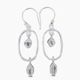 925 Silver Herkimer Quartz Earrings