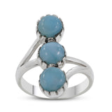 Natural Larimar Gemstone Handmade Ring