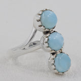 Natural Larimar Gemstone Handmade Ring