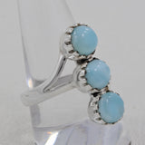 Natural Larimar Gemstone Handmade Ring