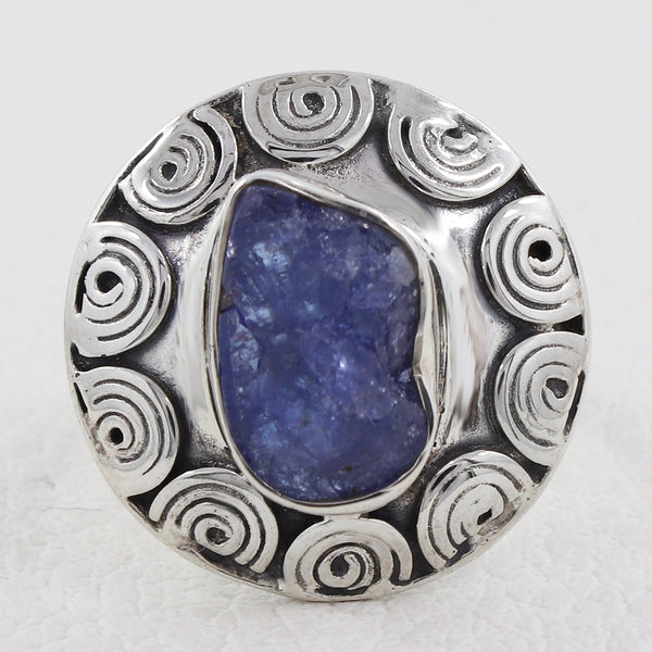 Raw Tanzanite Sterling Silver Rings